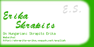 erika skrapits business card